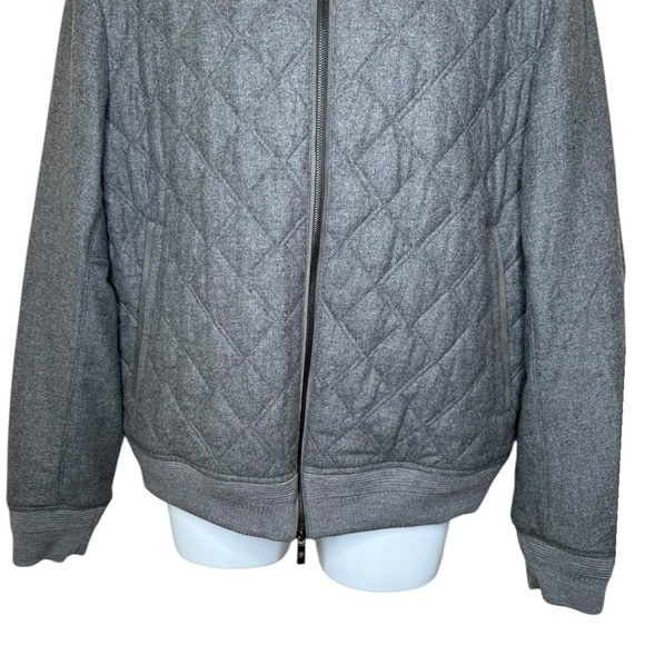 Ermenegildo Zegna Quilted Wool Cashmere Silk Bomber Jacket 56 EU / US 46 XL XXL - Picture 4 of 15
